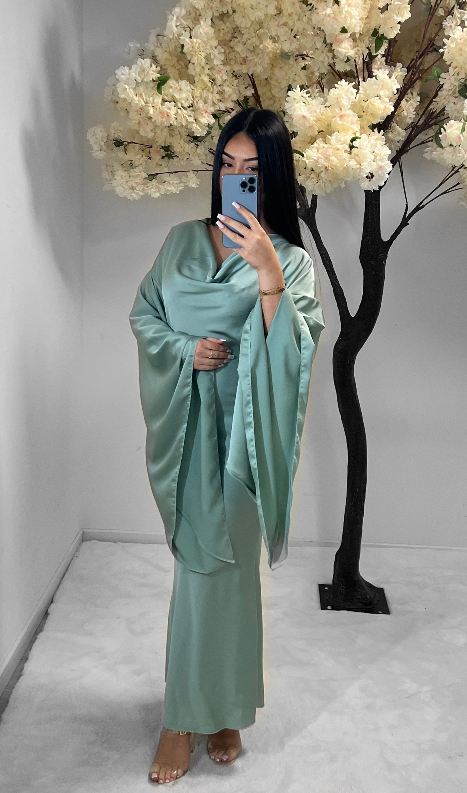 Robe norah verte d’eau