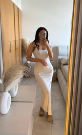 Robe longue basic blanche