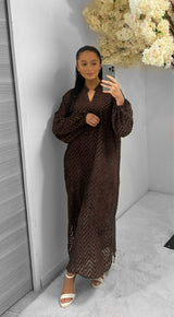 Robe leyna marron